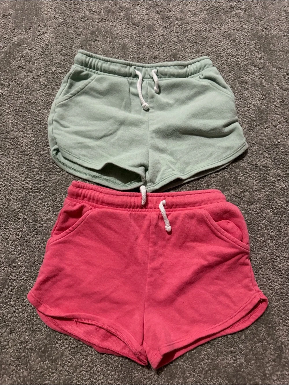 TWO Old Navy young girls 4T shorts‎ sweatpant material soft and comfy
